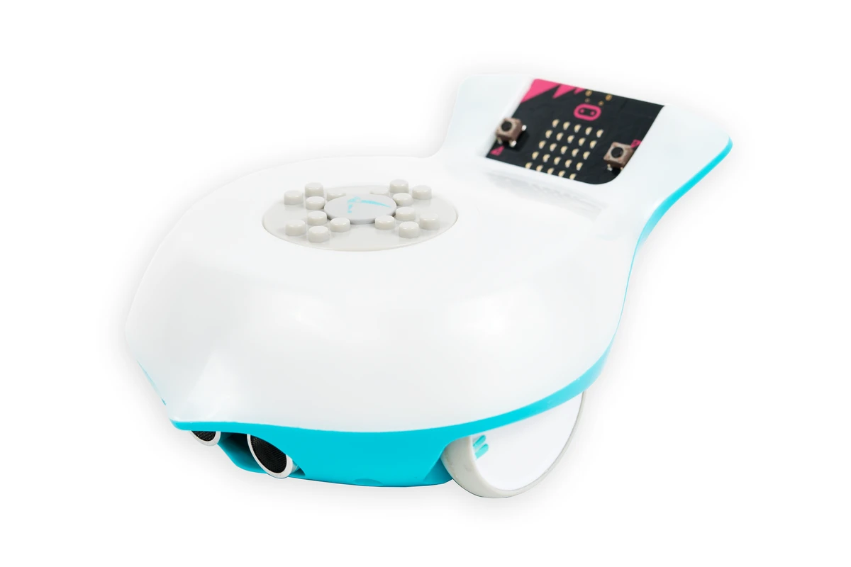BirdBrain Finch 2.0 with micro:bit — complete product view